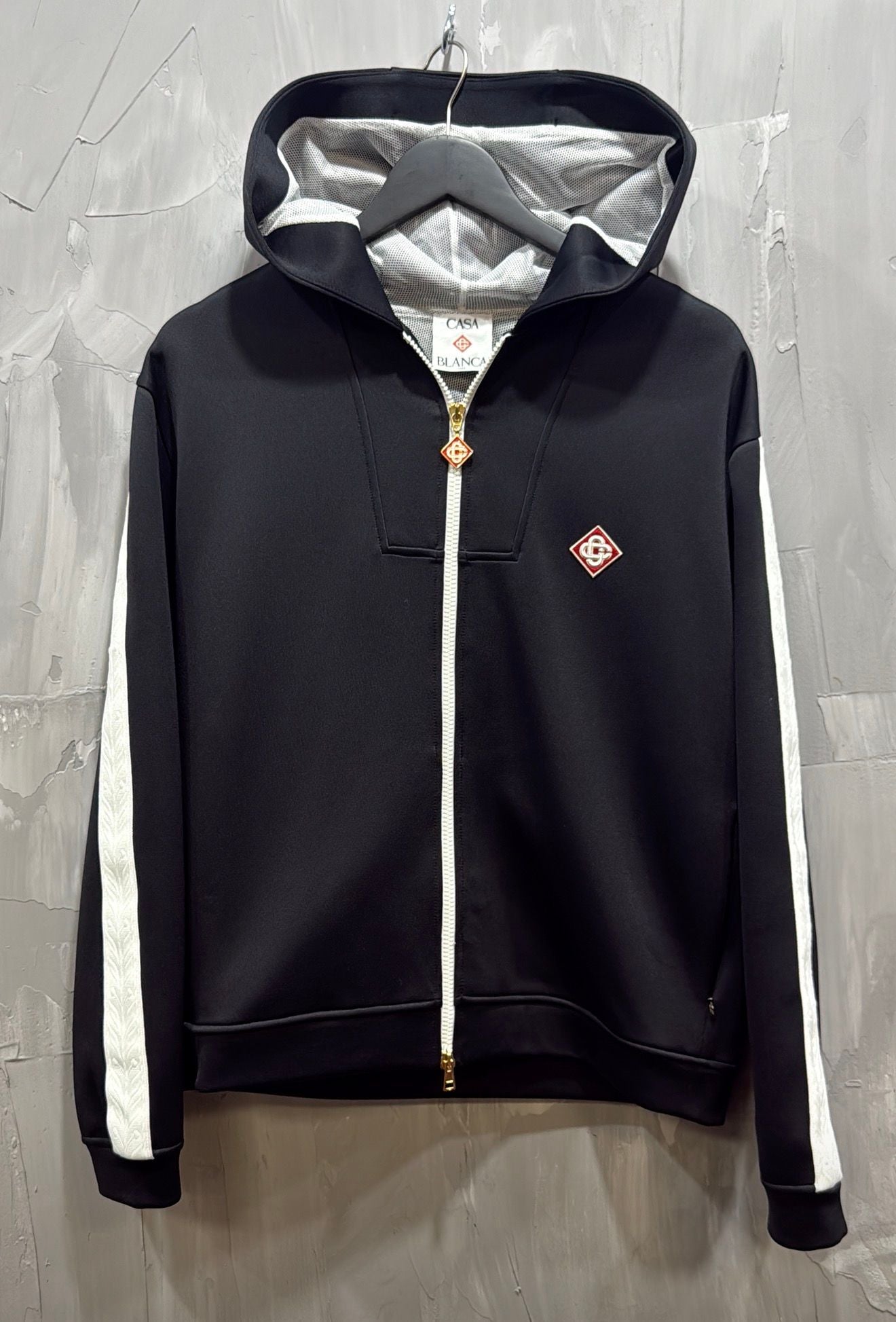 SCUBA JERSEY HOODIE BLACK