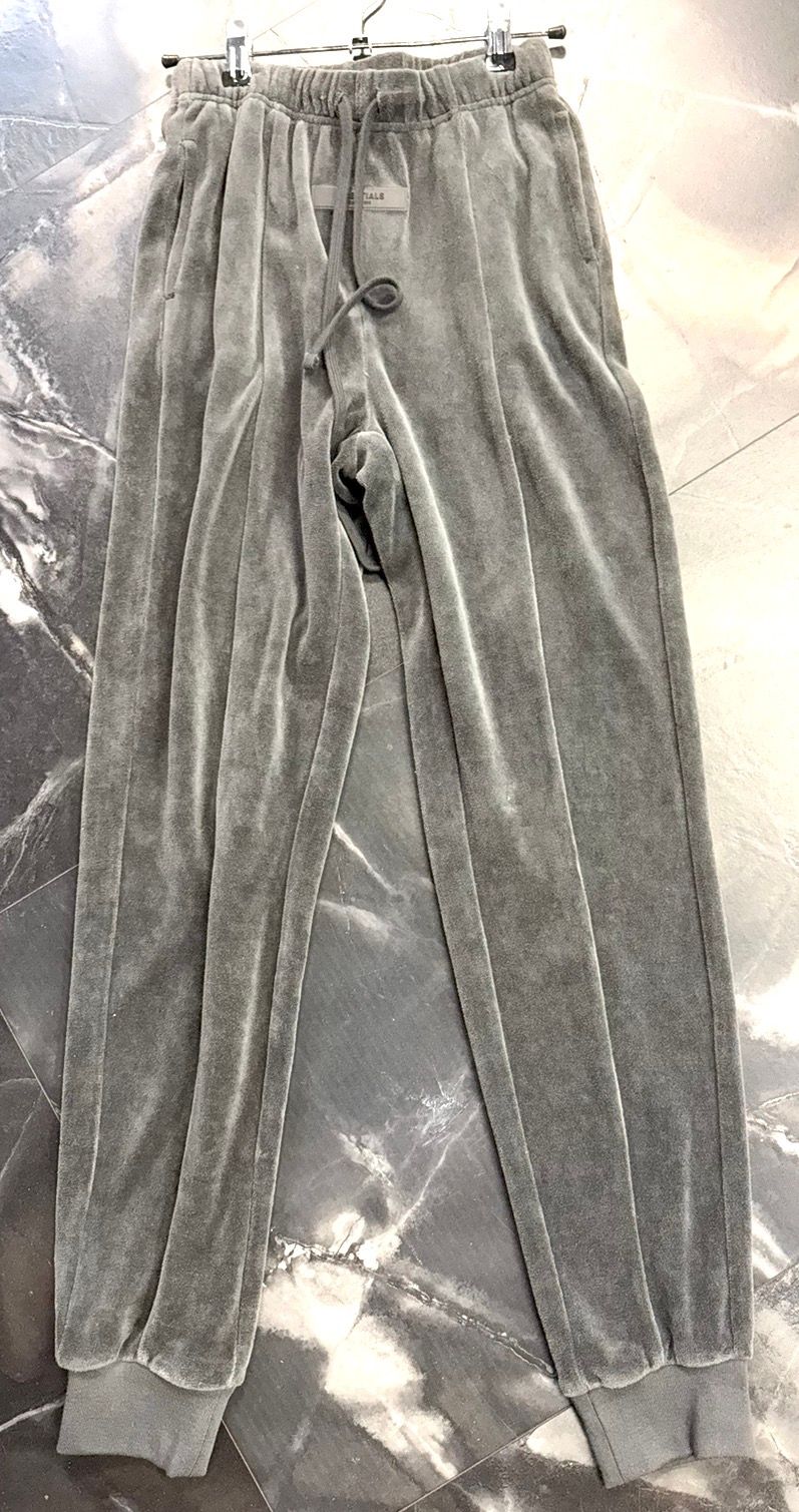 Fear of God Essentials Velour Dark Green Sweatpant