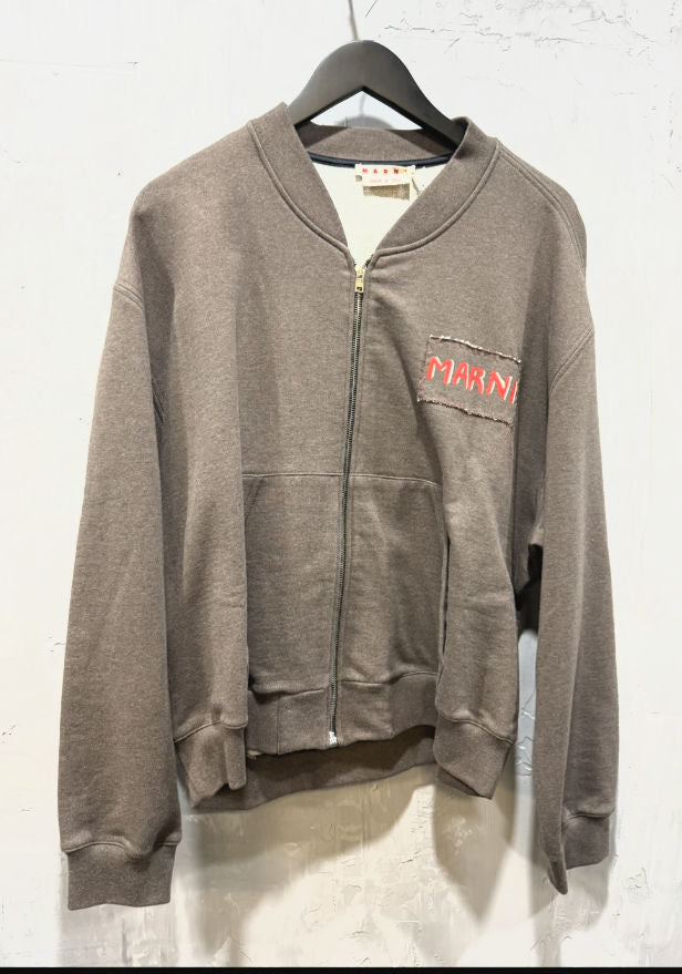 Marni brown zip up jacket