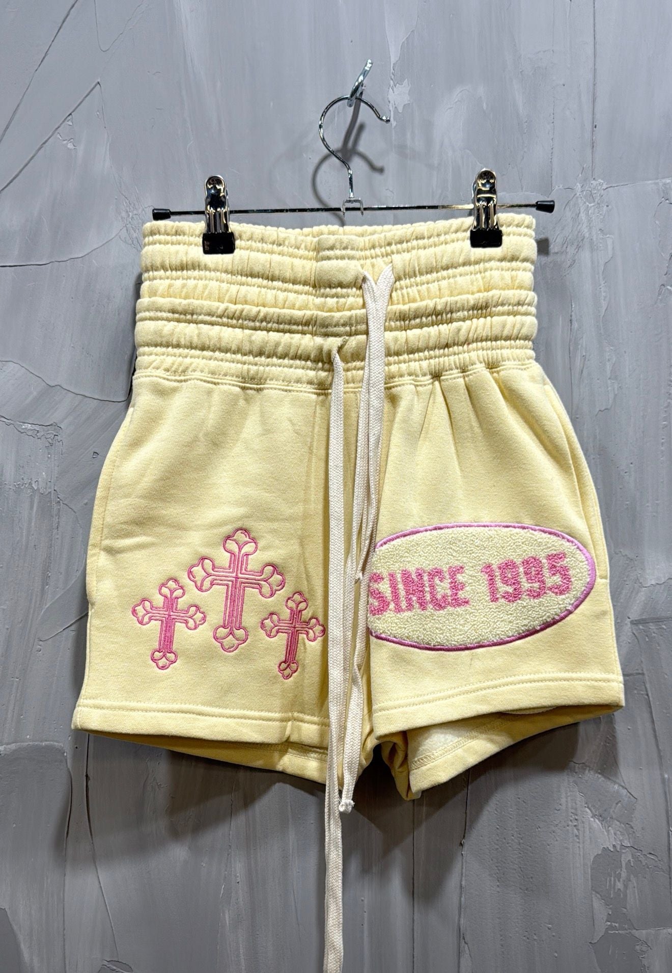 LIFE OF SIN DOUBLE LAYERED SHORTS YELLOW