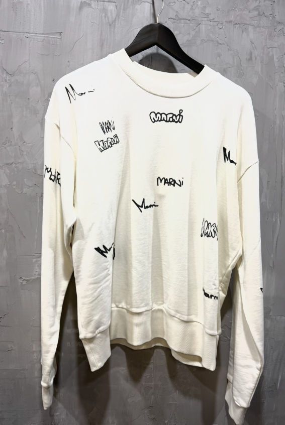 Marni multigram Marni sweatshirt natural white