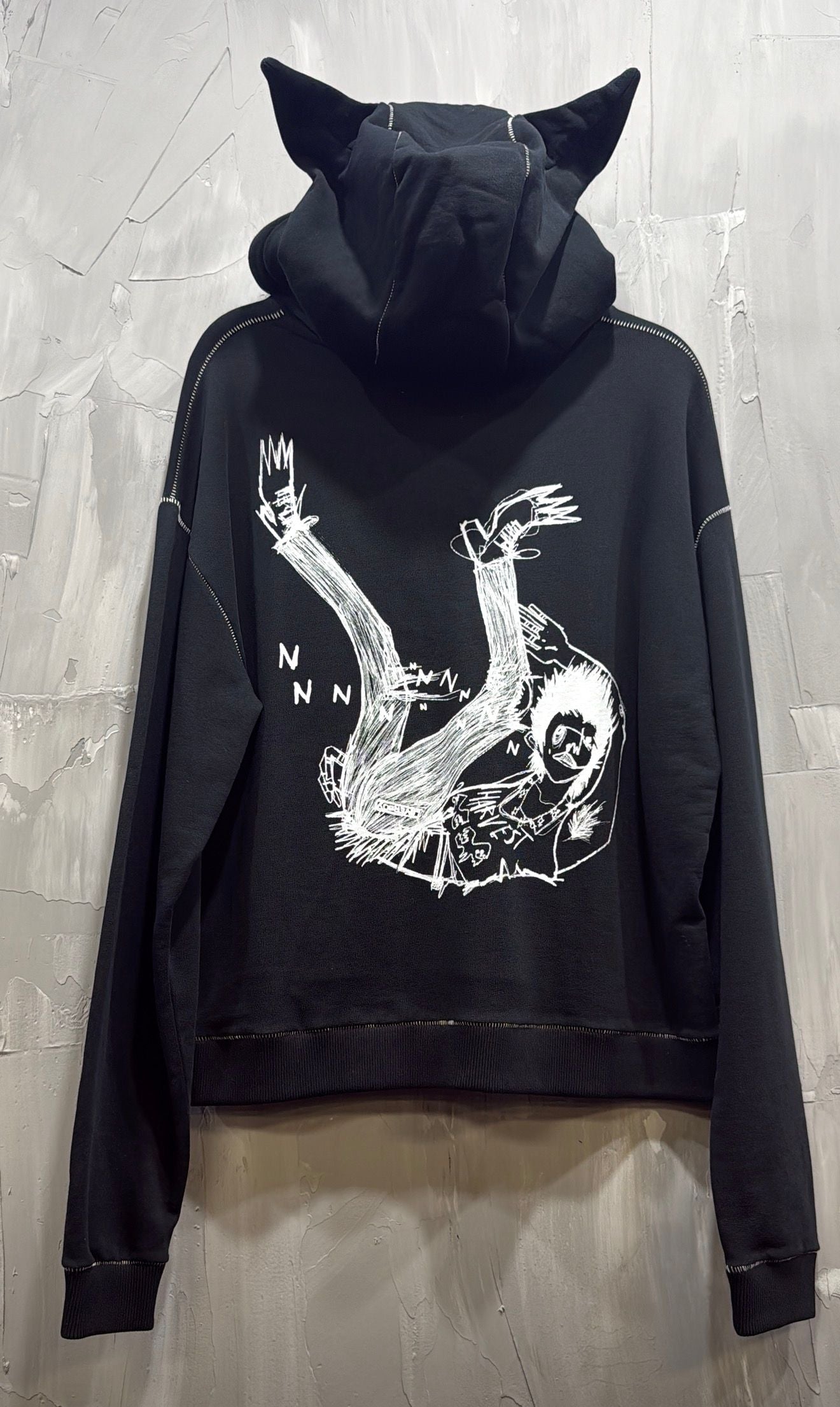 LOVERBOY EX KNITTED PUNK EARS HOODIE