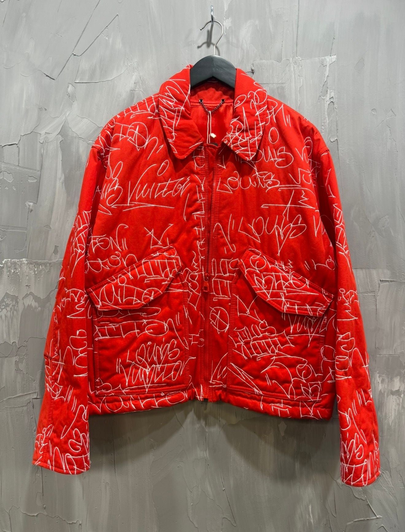 LOUIS VUITTON 2022 PRINTED BOMBER JACKET - Like New