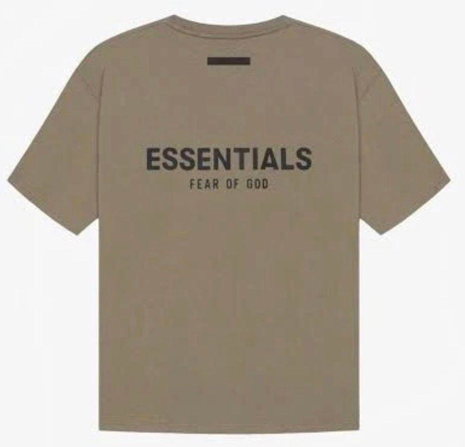 Fear of God Essentials Taupe Back Letters