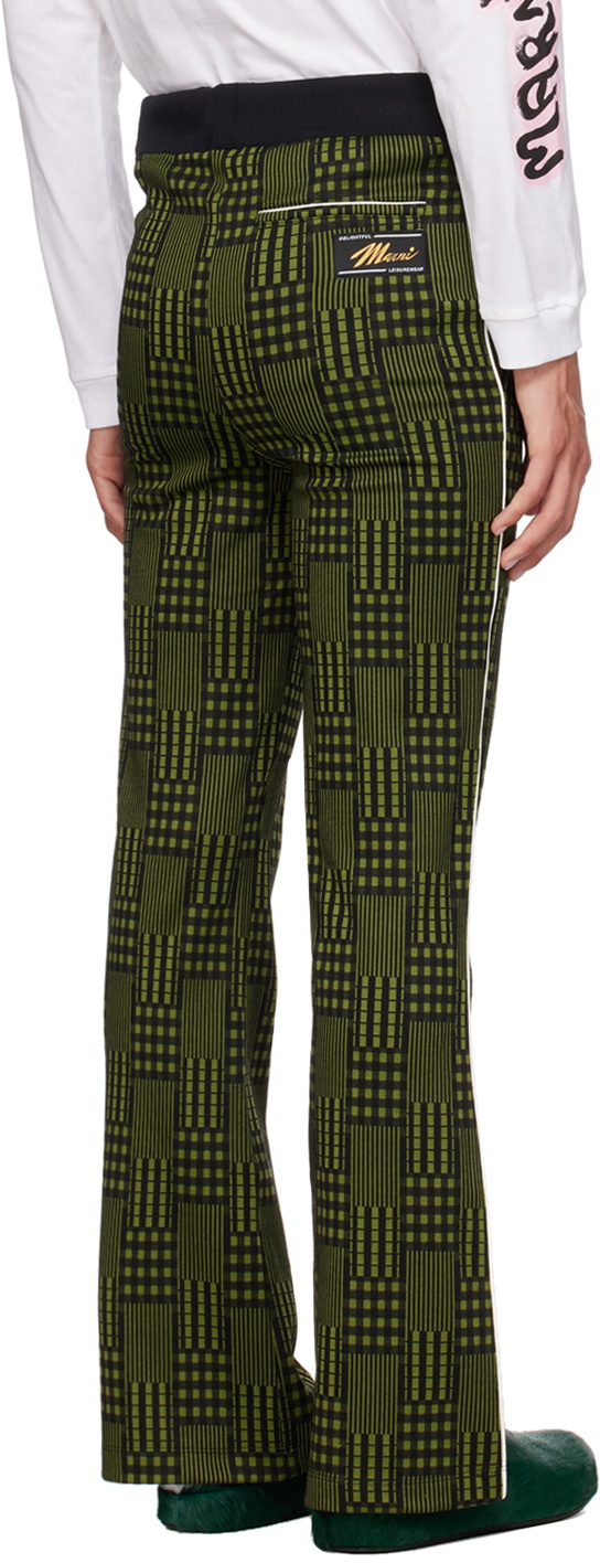 MARNI CHECK JERSEY JACQUARD PANTS