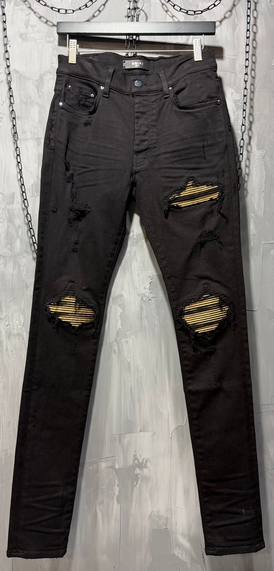 MX1 Gold Patch Black Jean