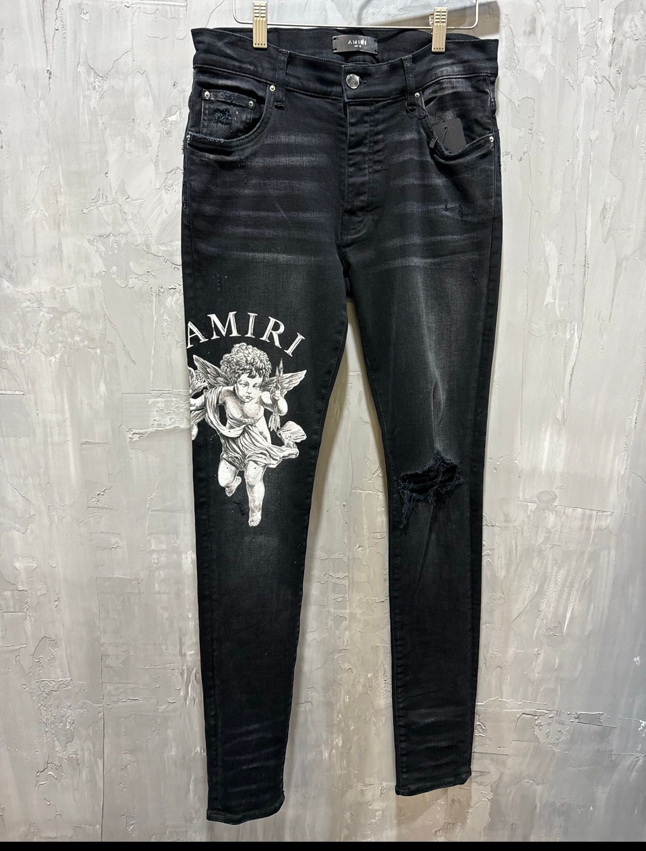 cherub grapic black denim