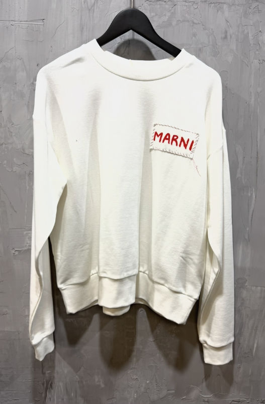 Marni Loopback organic cotton jersey natural white