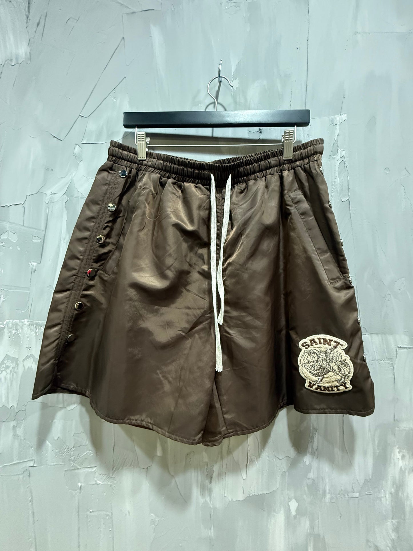 SAINT VANITY NYLON SHORT BROWN