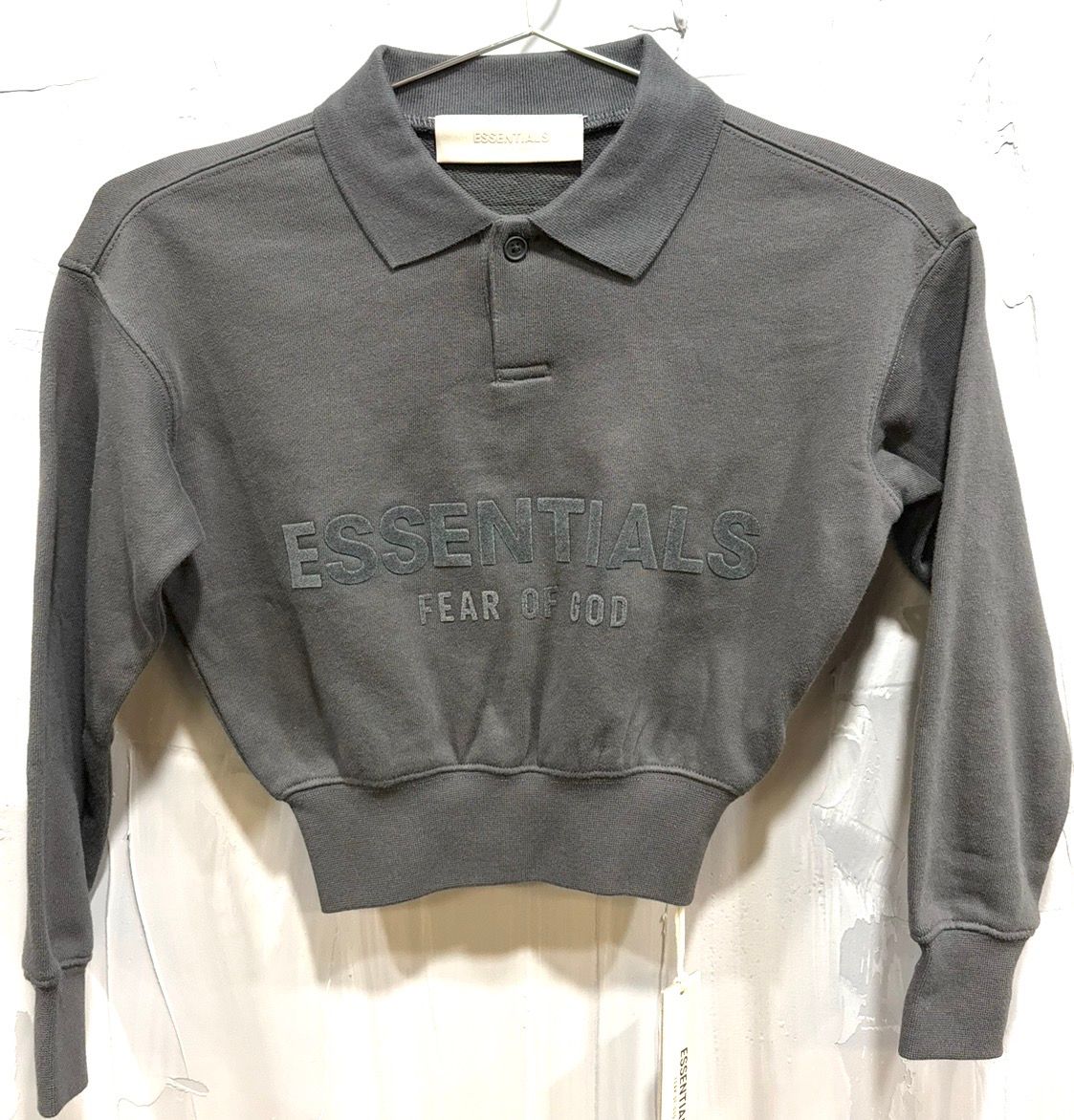 Fear of God Essentials Kids Dark Grey Polo L/S