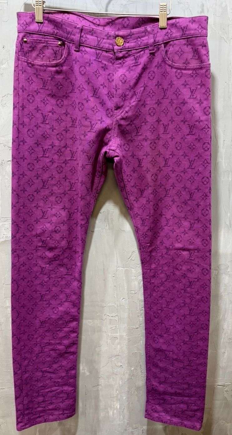 Purple Monogram Slim Jeans - Used/Worn