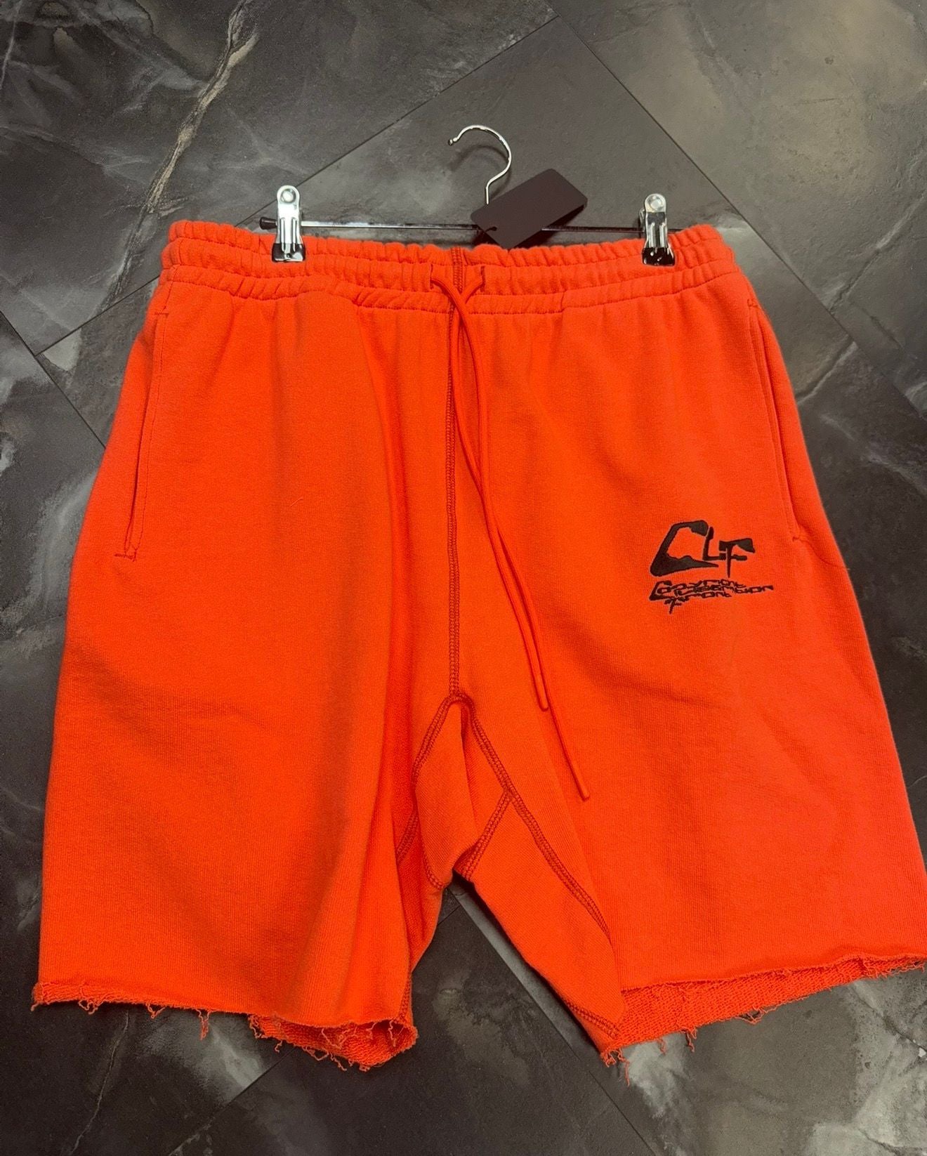 ORANGE READY MADE SHORTS
