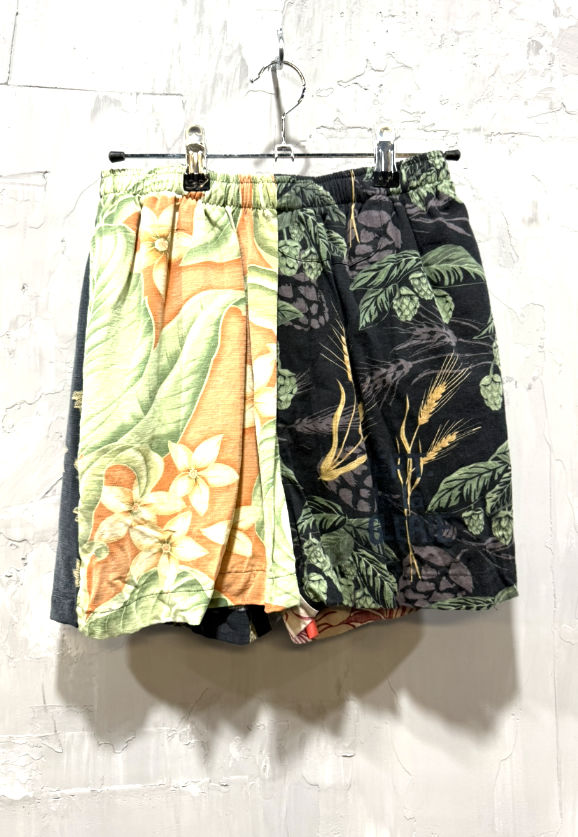 Gallery Dept. Reconstructed Dépt de la Galerie Floral Shorts green/orange/black