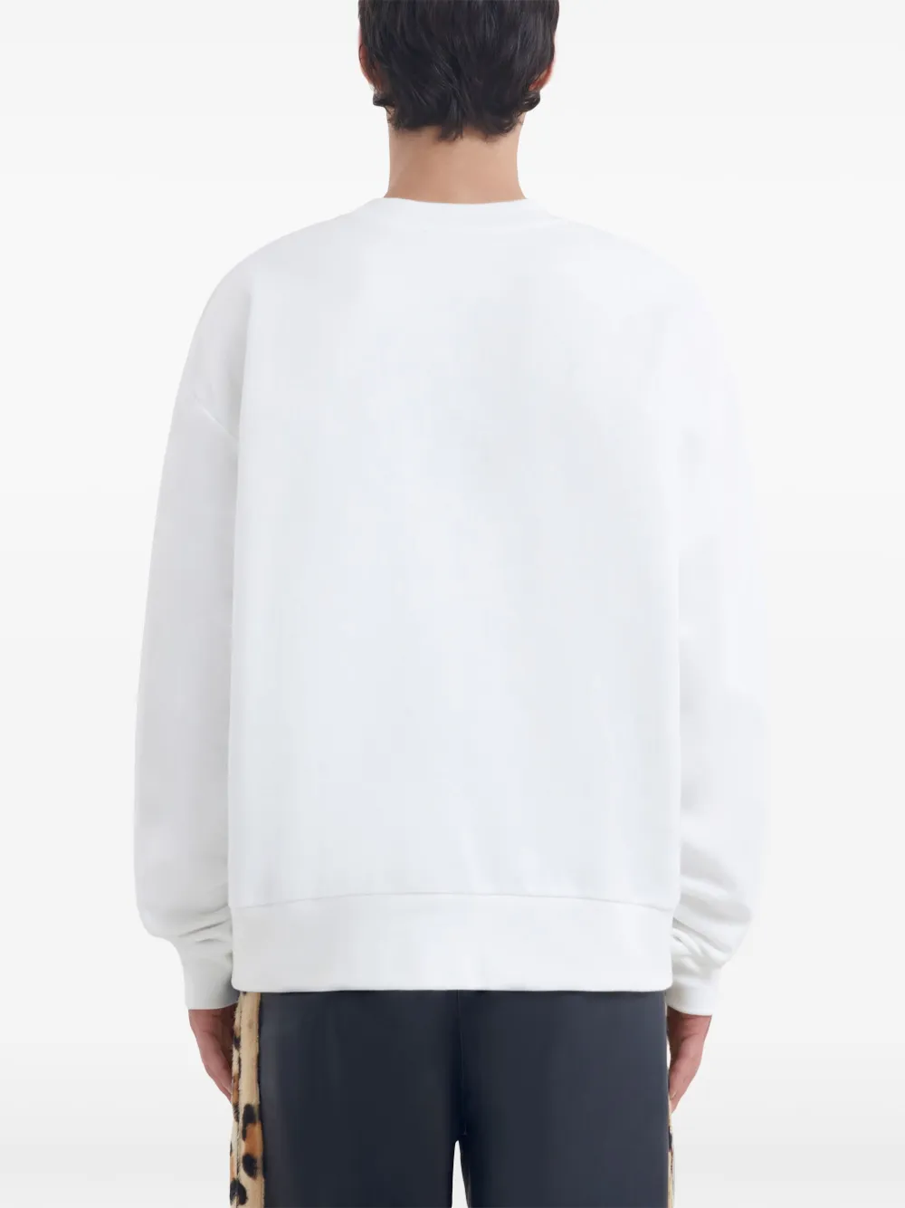 Marni brushed cotton sweatshirt white