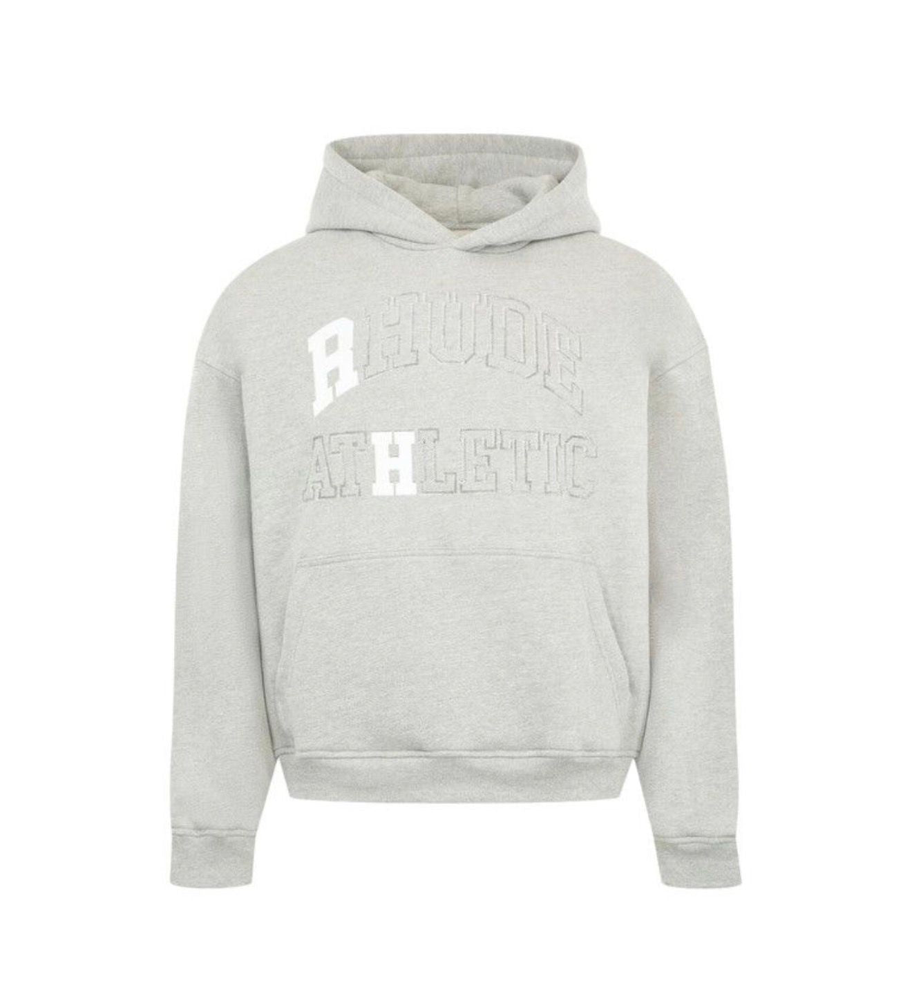 RHUDE ATHLETIC HOODIE HEATHER GREY