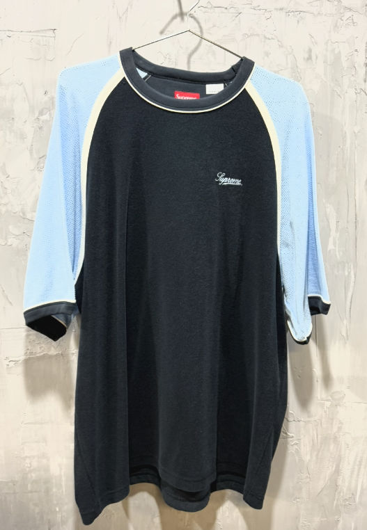 Supreme terry raglan short sleeve blue