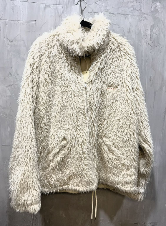 Marni pile shaggy faux fur glass