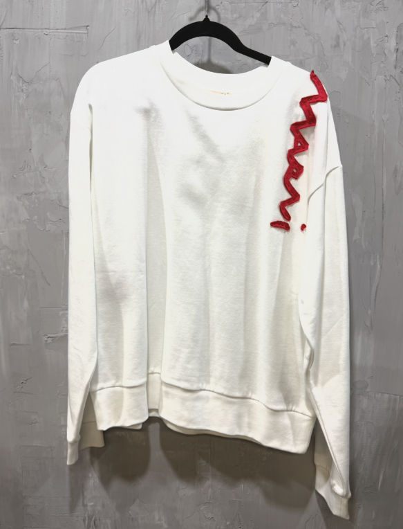 Marni brushed cotton sweatshirt white
