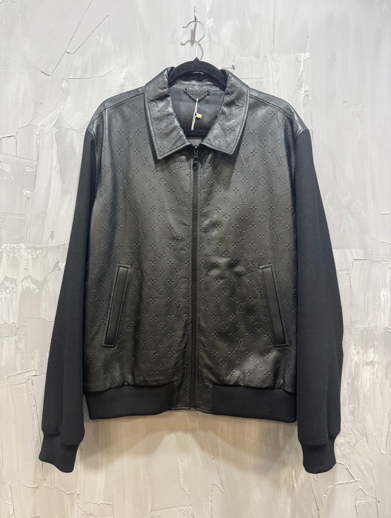 Louis Vuitton Monogram Embossed Leather & Mixed Media Blouson - Like New