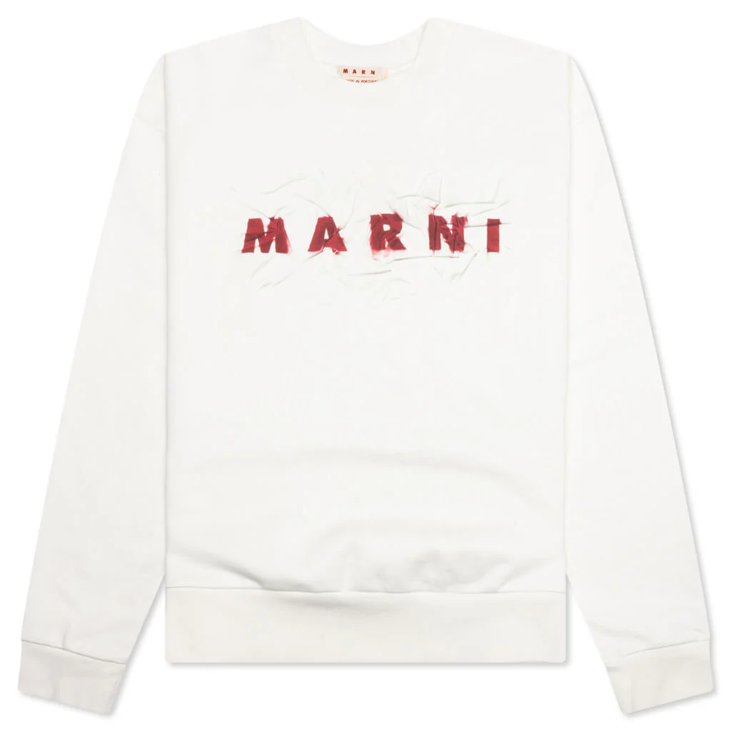 MARNI WRINKLED LOGO SWEATSHIRT