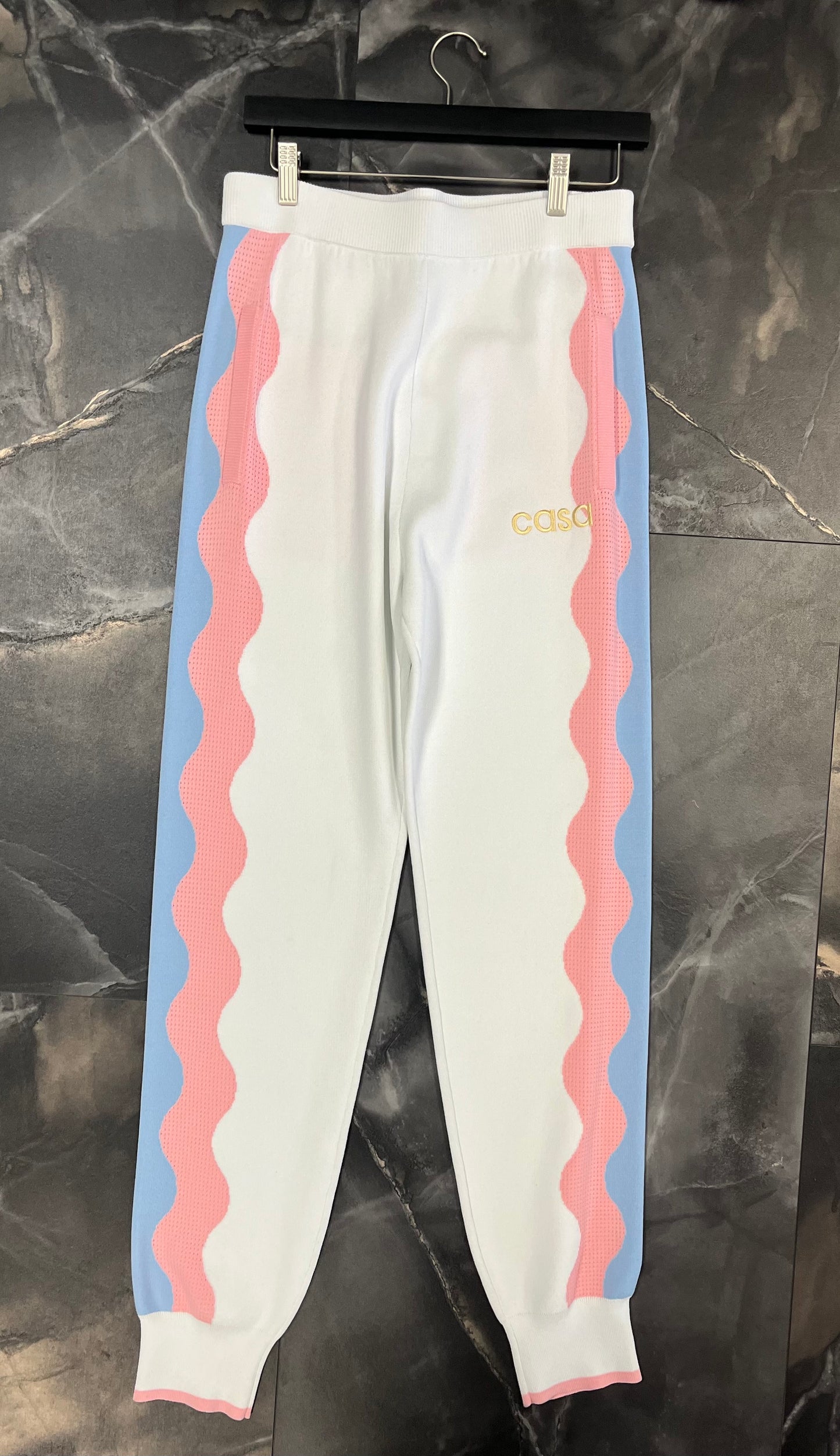 TRACK PANTS WHITE / LIGHT PINK