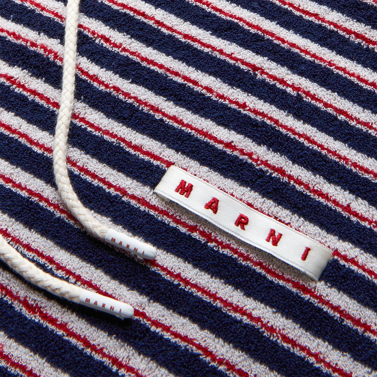 Marni Stripped Terry cloth blue marine