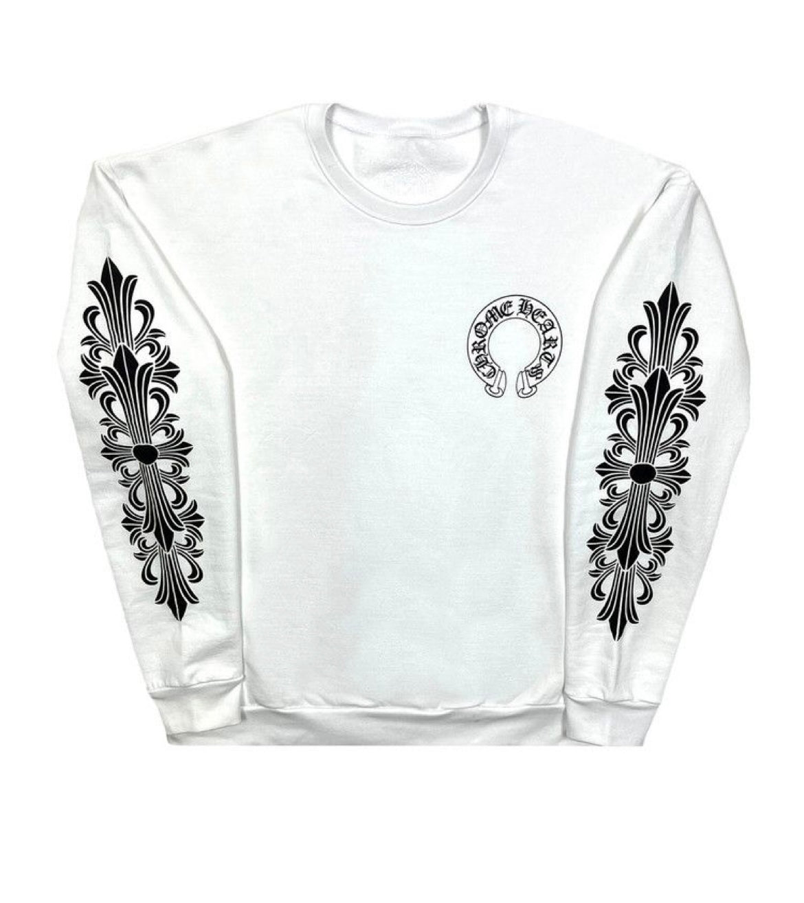 Chrome Hearts HorseShoe Logo Crewneck White