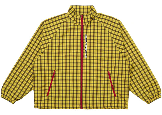 Supreme Plaid Track Jacket Yellow