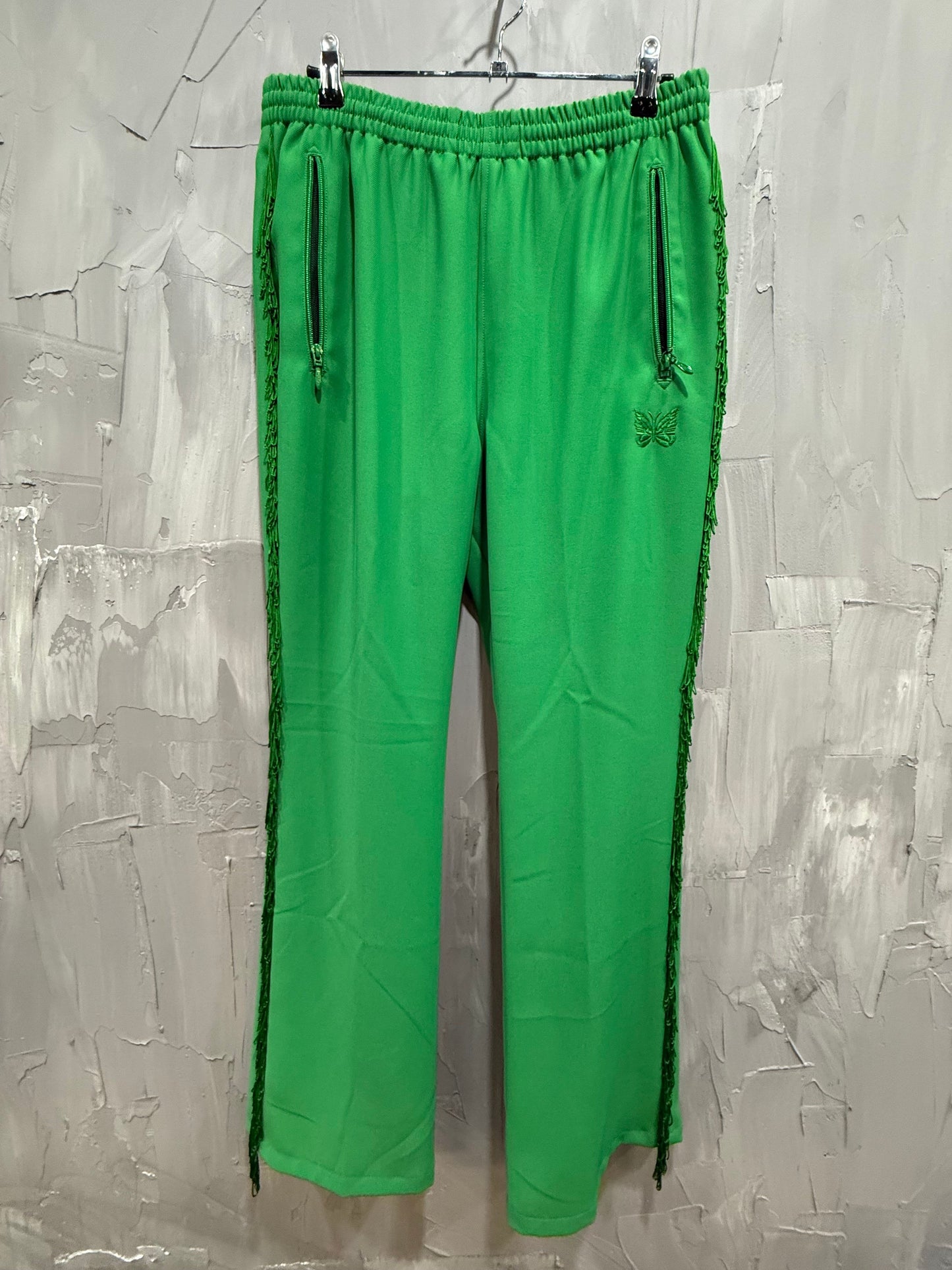 NEEDLES FRINGE TRACK PANTS GREEN