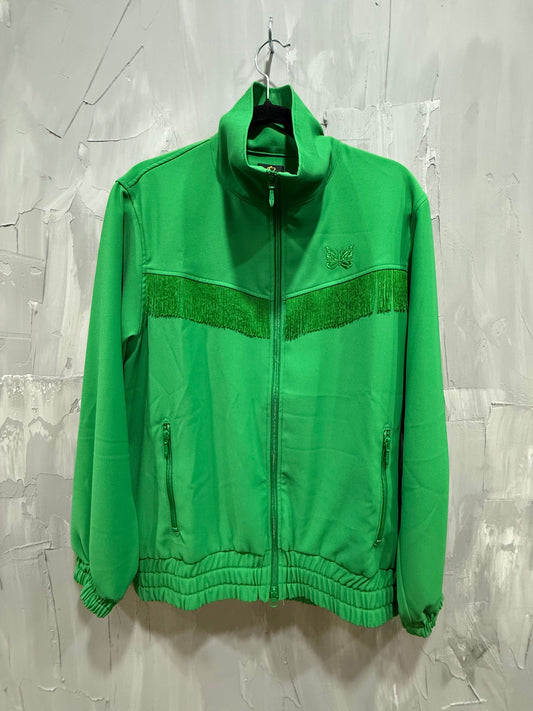 NEEDLES FRINGE TRACK JACKET GREEN