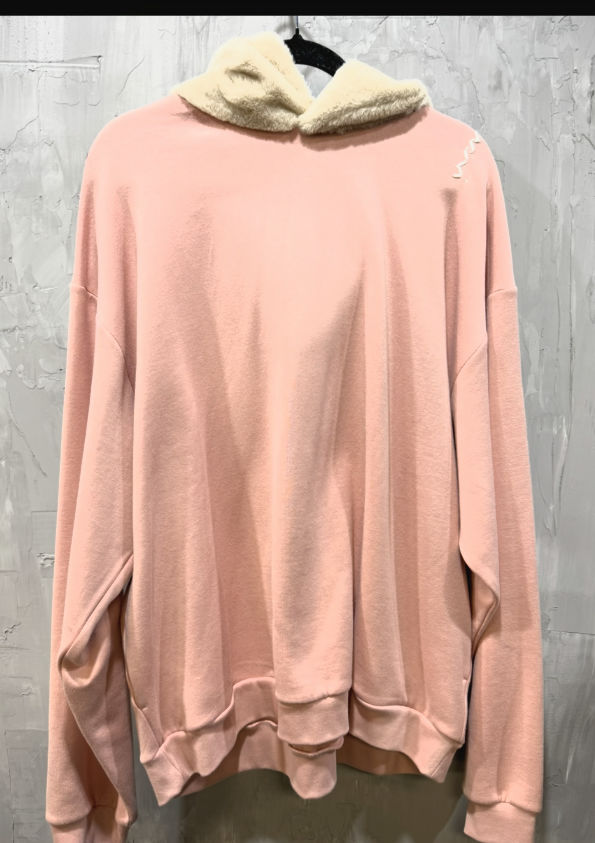 Marni brushed pink fur hoodie
