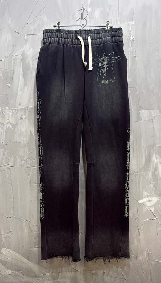 LOST RHINESTONE SWEATPANTS BLACK