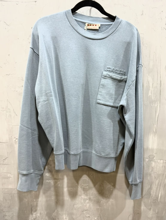 Marni dyed sweatshirt with fade out effect sky
