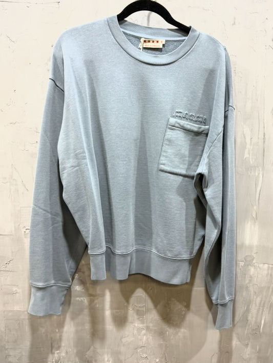 Marni dyed sweatshirt with fade out effect sky