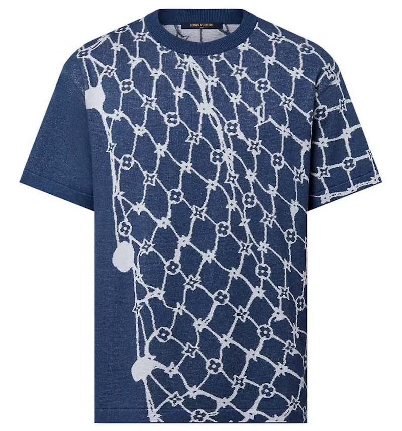 Louis Vuitton Cotton ShortSleeved Crewneck NAVY