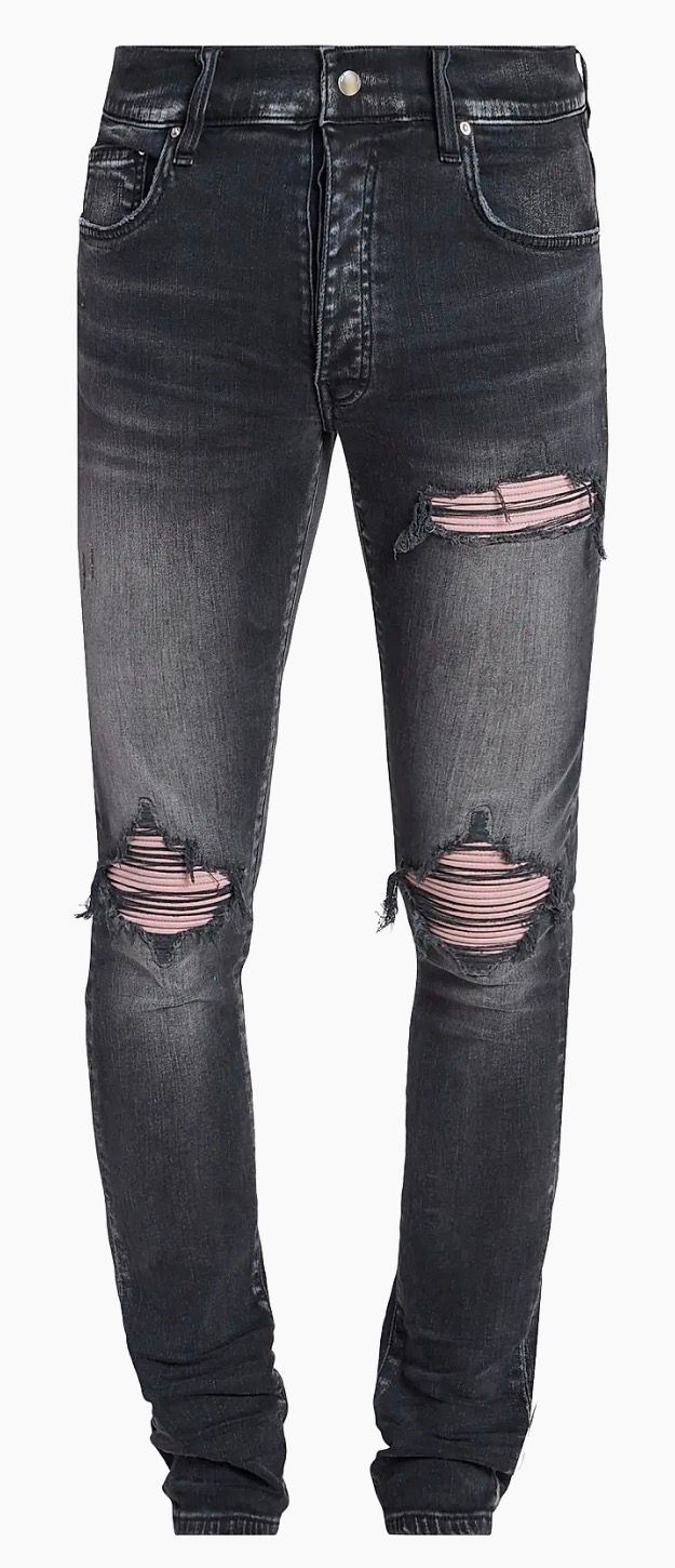 Amiri  MX1 Distressed Skinny Jeans