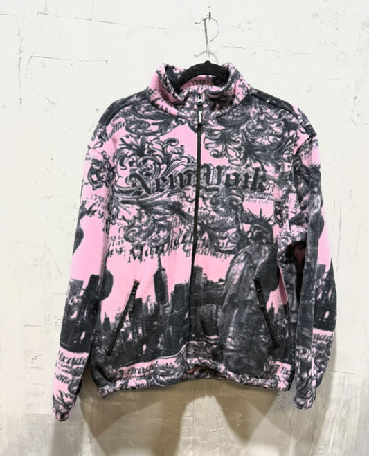 Supreme New York Fleece Jacket Pink