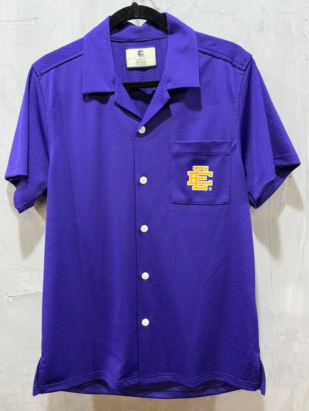 Eric Emanuel Jersey Button Up Purple