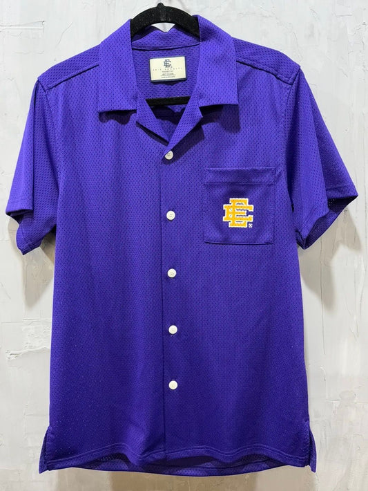 Eric Emanuel Jersey Button Up Purple