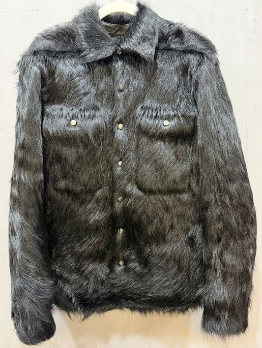 Rick Owens Calf Hair Black Jacket