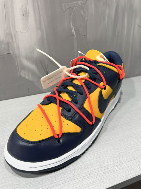 Nike dunk low off white university gold