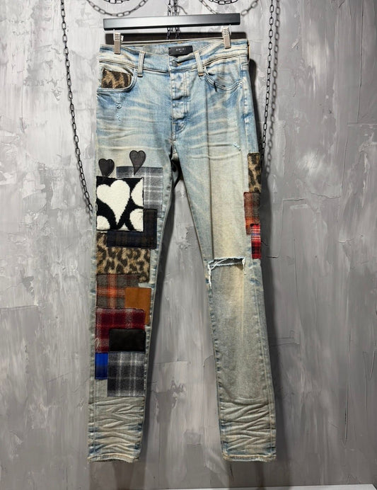 Amiri Art patch jeans