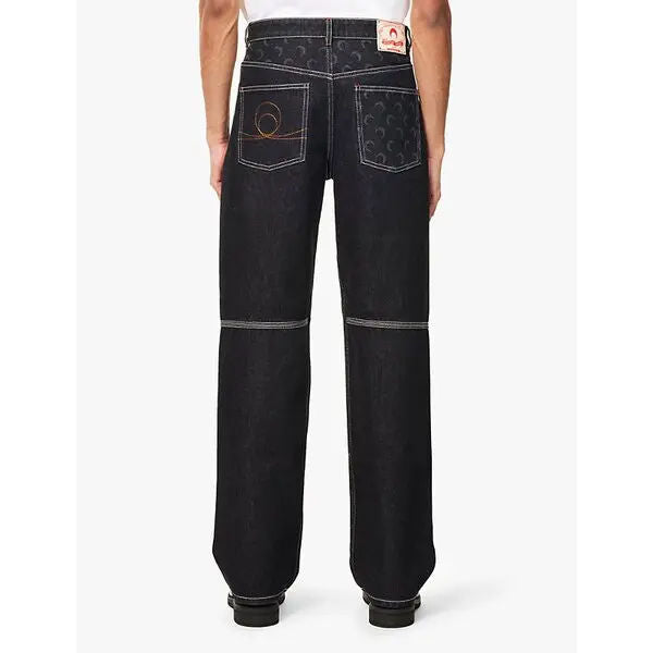 Moon Laser Five-Pockets Straight-Leg Relaxed-Fit Organic-Denim Jeans