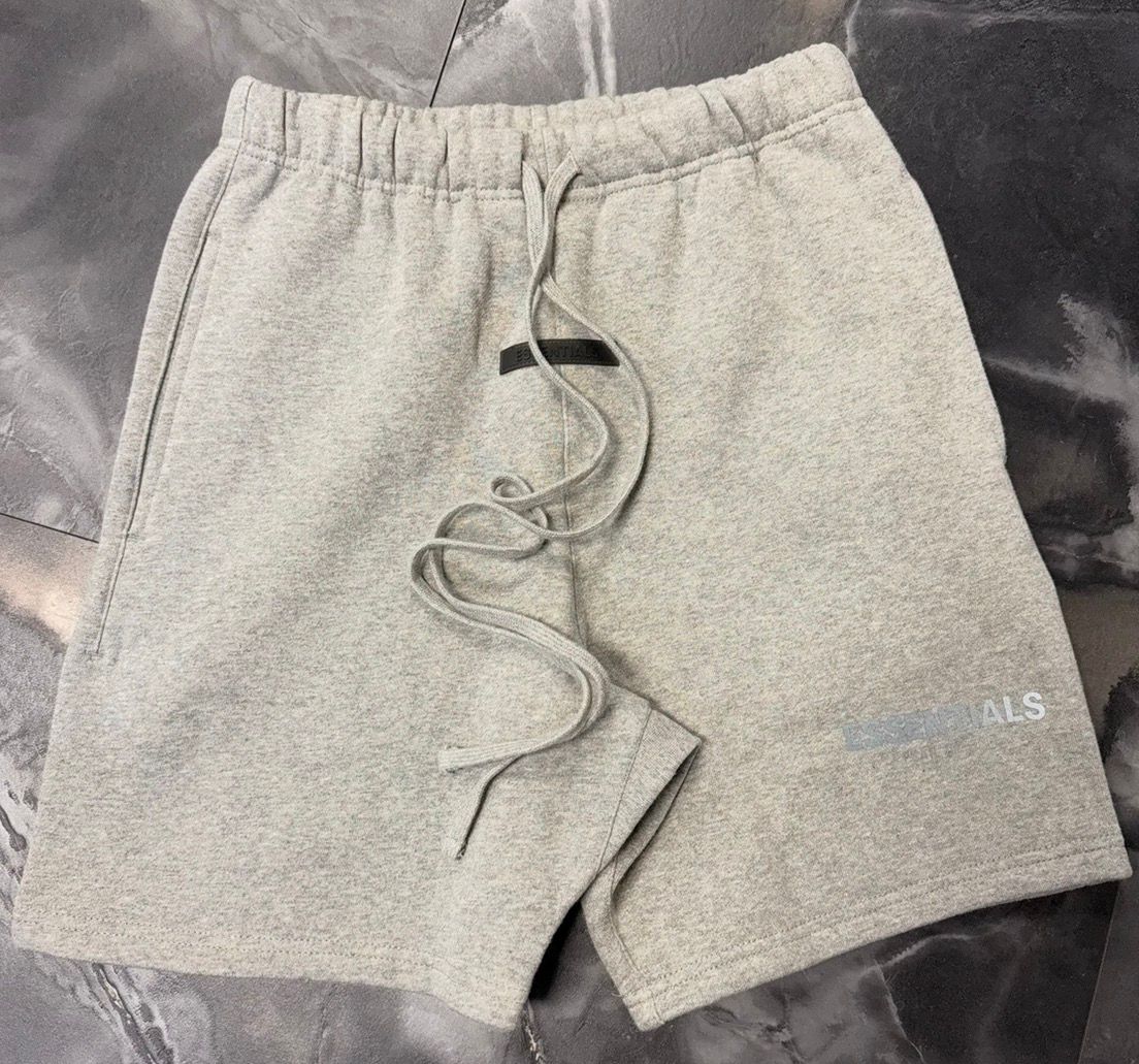 Fear of God Essentials Dark Oatmeal Reflective Shorts