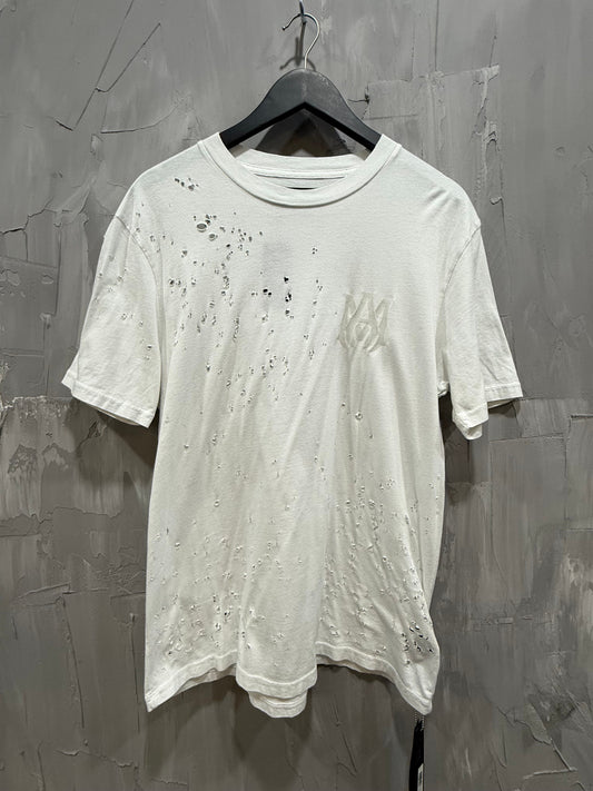 AMIRI MA CORE LOGO HOLE TEE WHITE
