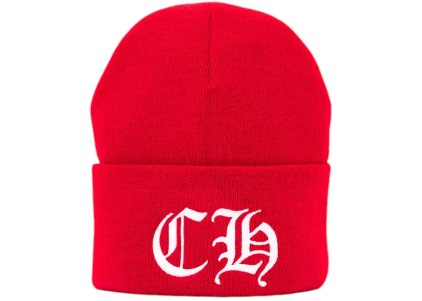 Chrome Hearts CH Logo Beanie Red/White