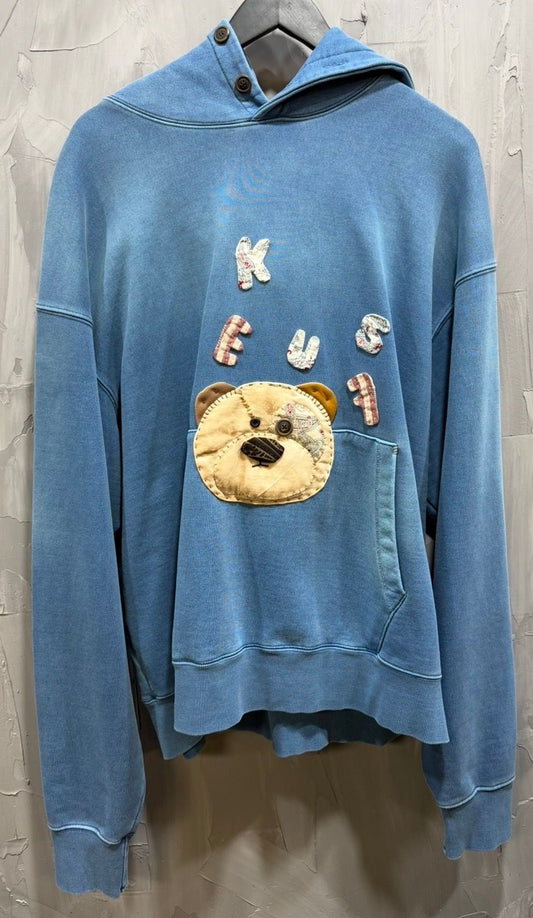Kusneuf Bear indigo hoodie