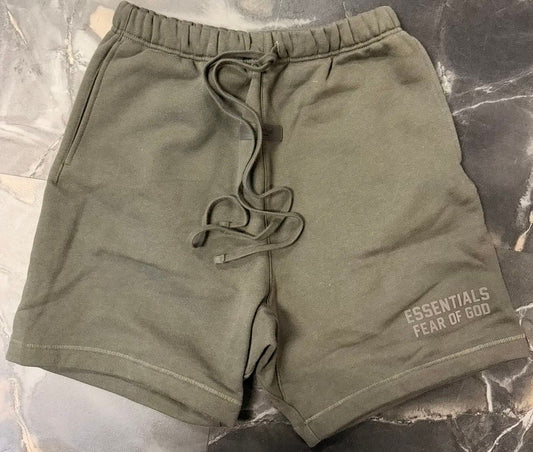 Fear of God Essentials Dark Olive Shorts