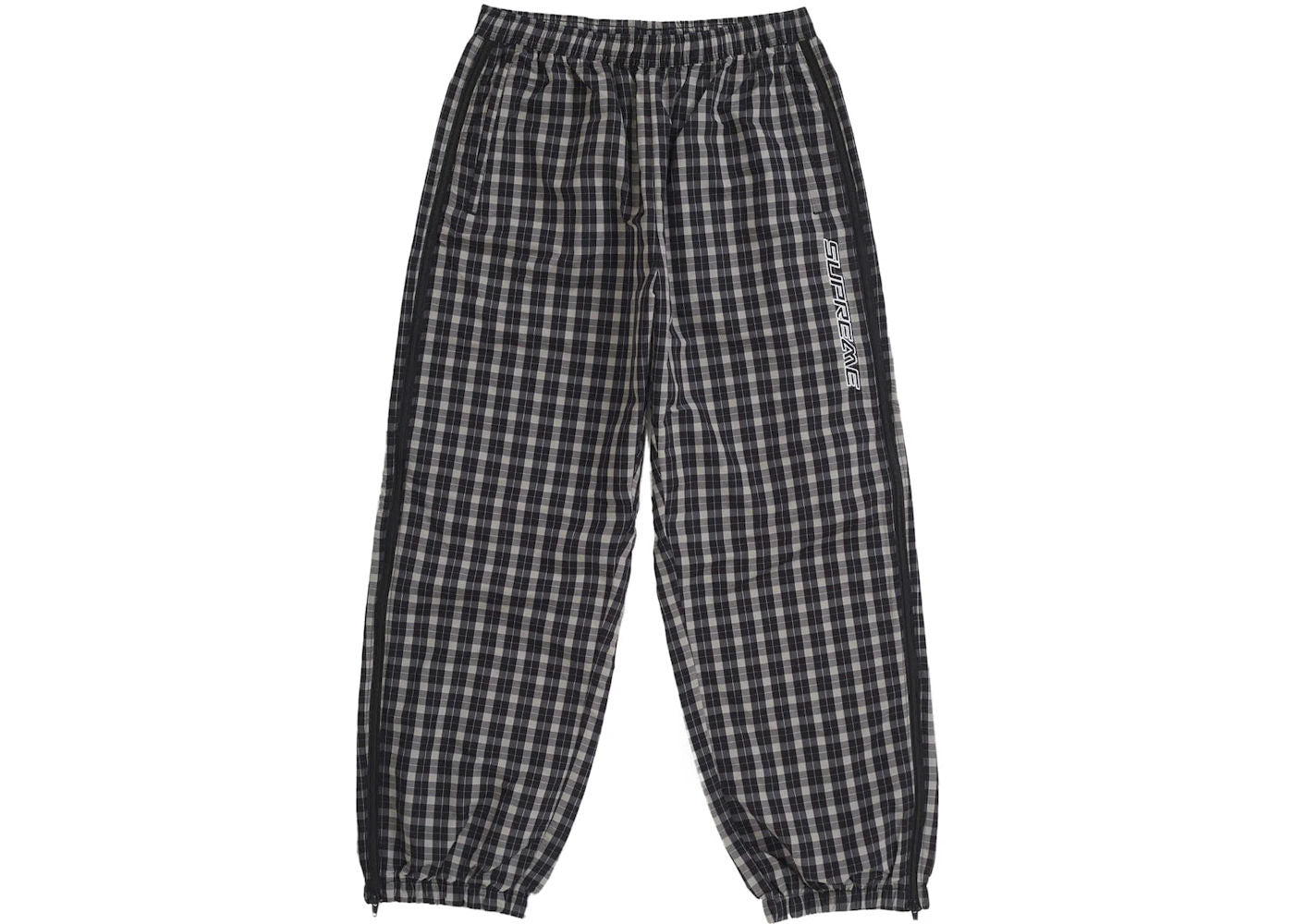 Supreme Plaid Warm Up Pant Black