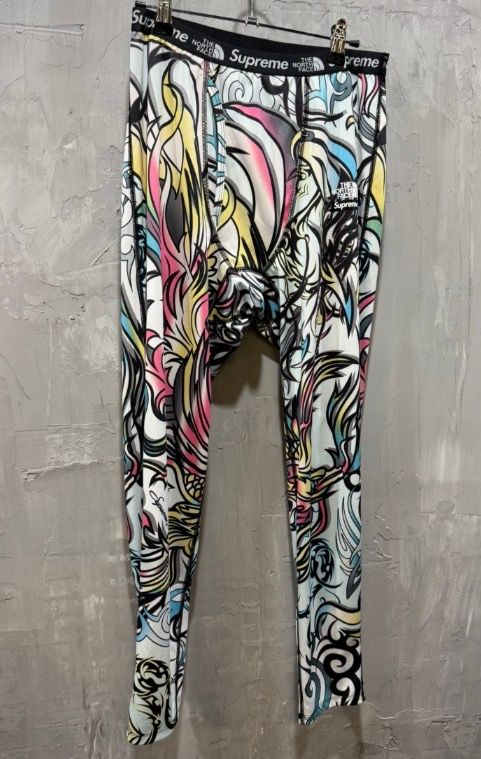 Supreme the north face base layer pant multicolor dragon